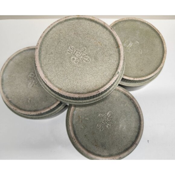 4- Pfaltzgraff Nordic Green Bowls Stoneware Soup Cereal Vintage 1970's Retro - Picture 6 of 6